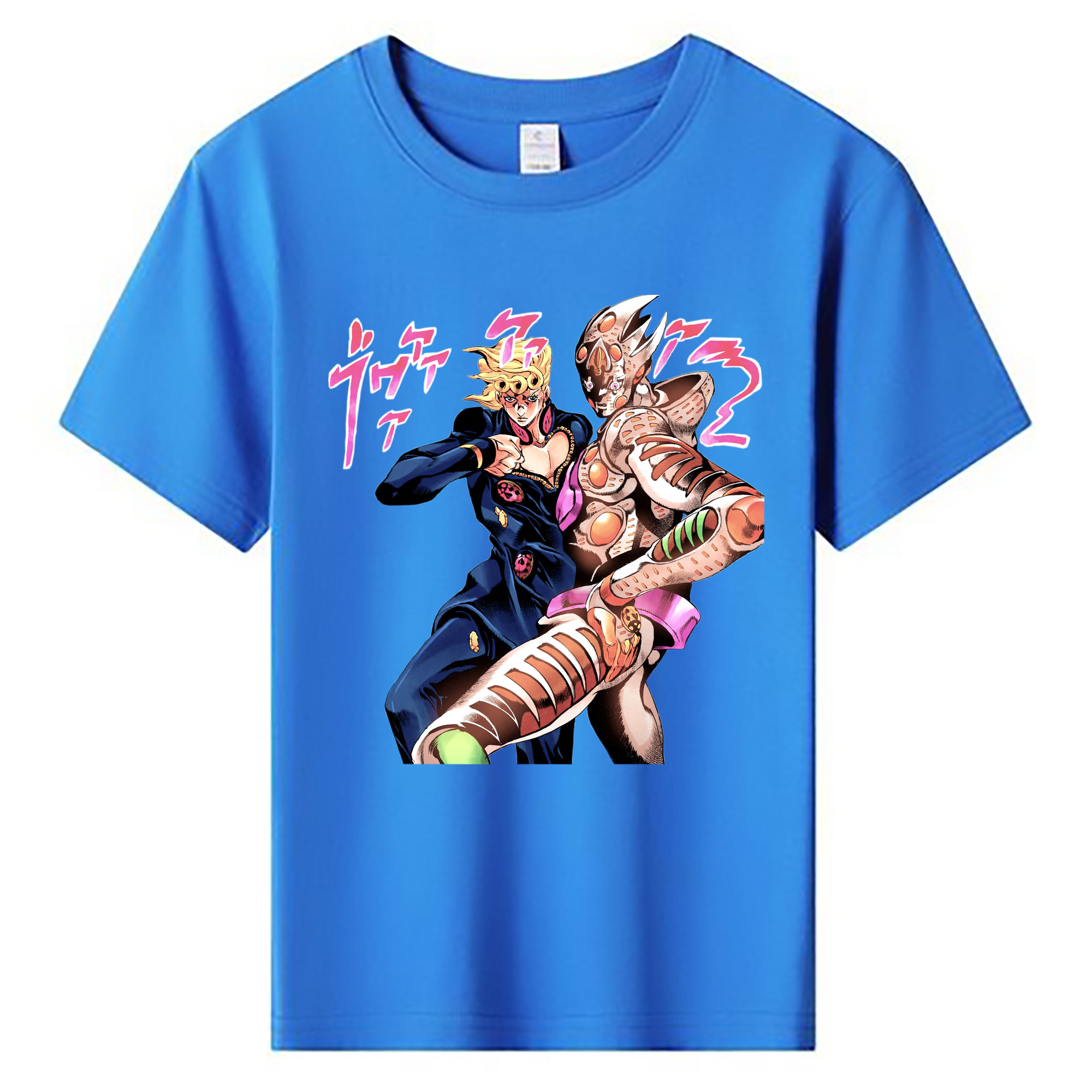 （画像用） ジョジョの奇妙な冒険 ジョルノ?ジョバァーナ JoJo's Bizarre Adventure Giorno Giovanna 綿100％キッズTシャツ（フロントプリント）